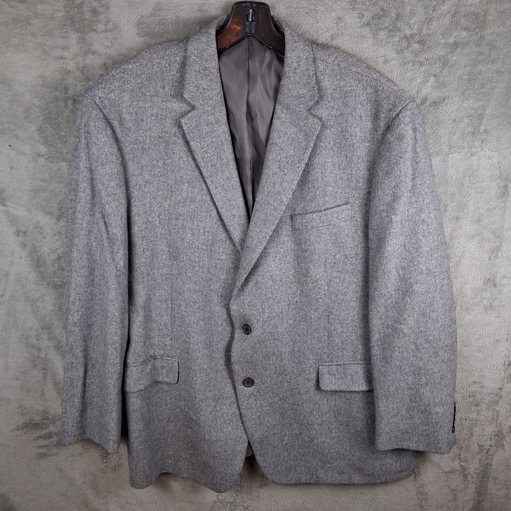 Lauren Ralph Lauren Blazer Mens 50R Gray 100% Camel Hair Sport Coat Jacket